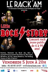 Little Rock Story, La Petite Histoire du Rock. Le vendredi 5 juin 2015 à Brétigny-sur-Orge. Essonne.  20H00